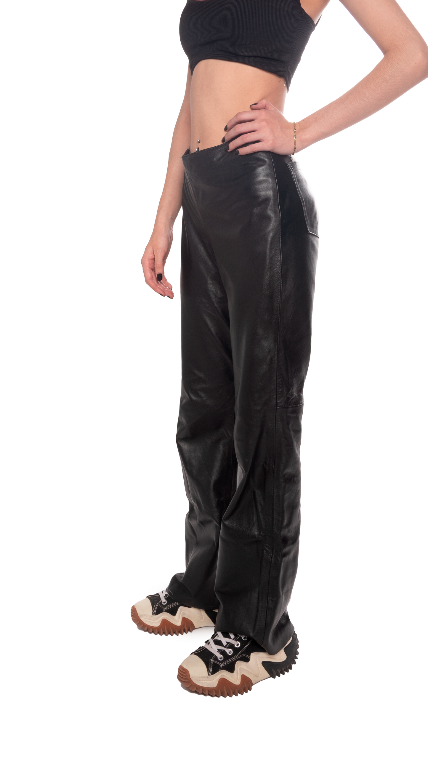 PANTALON DE PIEL NEGRO